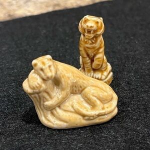 Wade Whimsies Tiger and Panther Figurines